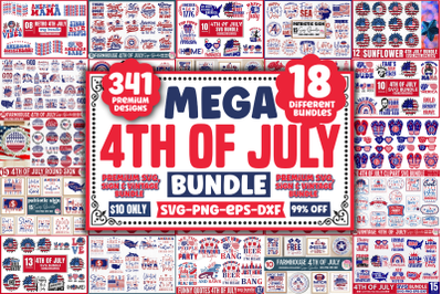 Mega 4th of July SVG Bundle, 4th of July Bundle