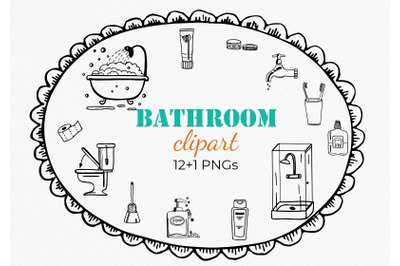 Bathroom Clipart Collection. PNGs