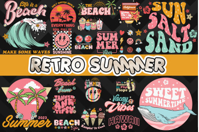 Retro Summer Bundle SVG 20 designs