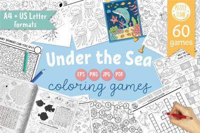 Under the sea coloring games