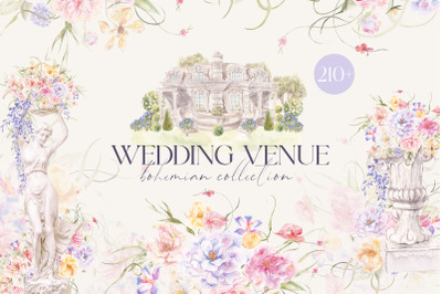 Wedding Venue - Watercolor Bohemian Collection