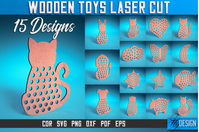 Wooden Toys Laser Cut SVG | Toys Laser Cut SVG Design | CNC Files This