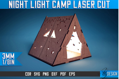 Night Lamp Camp Laser Cut SVG | Night Lamp Camp Laser Cut SVG Design |