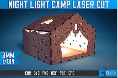 Night Lamp Camp Laser Cut SVG | Night Lamp Camp Laser Cut SVG Design |