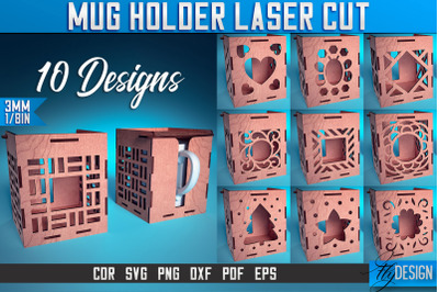 Mug Holder Laser Cut SVG | Mug Laser Cut SVG Design | CNC Files