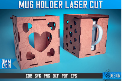 Mug Holder Laser Cut SVG | Mug Laser Cut SVG Design | CNC Files