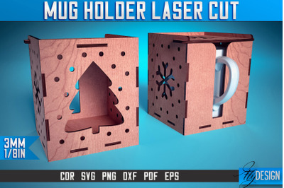 Mug Holder Laser Cut SVG | Mug Laser Cut SVG Design | CNC Files