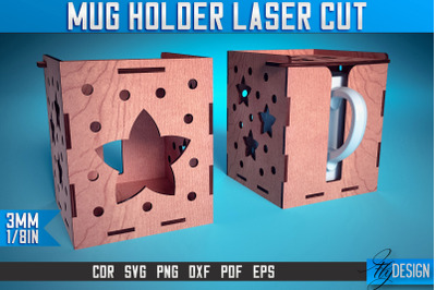 Mug Holder Laser Cut SVG | Mug Laser Cut SVG Design | CNC Files