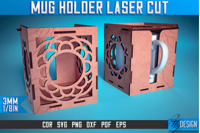 Mug Holder Laser Cut SVG | Mug Laser Cut SVG Design | CNC Files