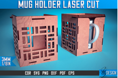 Mug Holder Laser Cut SVG | Mug Laser Cut SVG Design | CNC Files