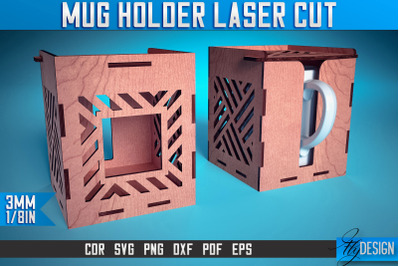 Mug Holder Laser Cut SVG | Mug Laser Cut SVG Design | CNC Files