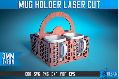 Mug Holder Laser Cut SVG | Mug Laser Cut SVG Design | CNC Files