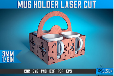 Mug Holder Laser Cut SVG | Mug Laser Cut SVG Design | CNC Files