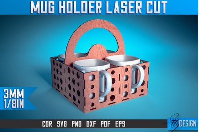 Mug Holder Laser Cut SVG | Mug Laser Cut SVG Design | CNC Files