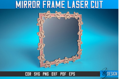 Mirror Frame Laser Cut SVG | Home Design Laser Cut SVG Design | CNC