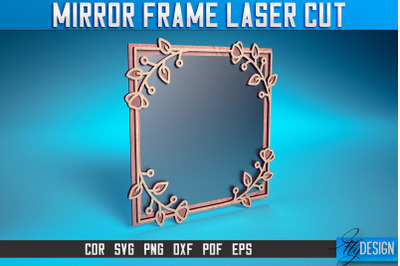 Mirror Frame Laser Cut SVG | Home Design Laser Cut SVG Design | CNC