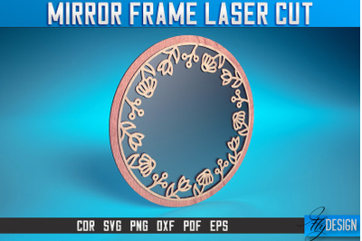 Mirror Frame Laser Cut SVG | Home Design Laser Cut SVG Design | CNC