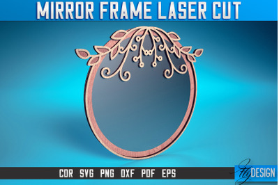 Mirror Frame Laser Cut SVG | Home Design Laser Cut SVG Design | CNC