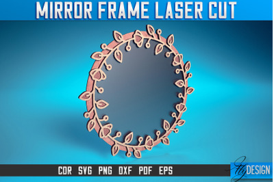 Mirror Frame Laser Cut SVG | Home Design Laser Cut SVG Design | CNC