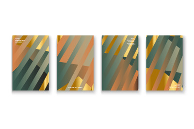 Trendy golden cover abstract background Vector illustration