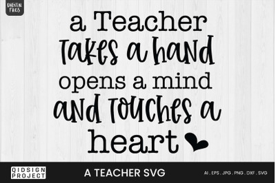 A Teacher SVG | Teacher Quote SVG