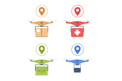 Drones for different purposes surveillance&2C; delivery&2C; medical and mili