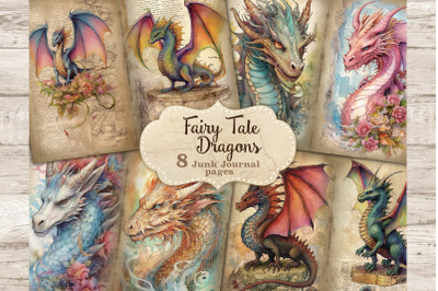 Dragons Junk Journal Pages | Book Diary Pages