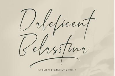 Daleficent Belasstina - Stylish Signature Font