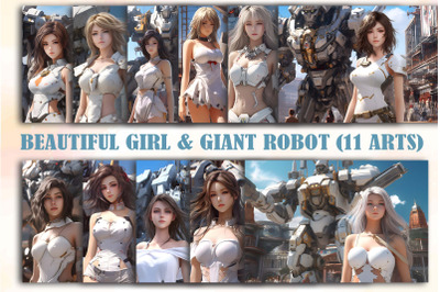 Beautiful Girl &amp; Giant Robot Arts Bundle