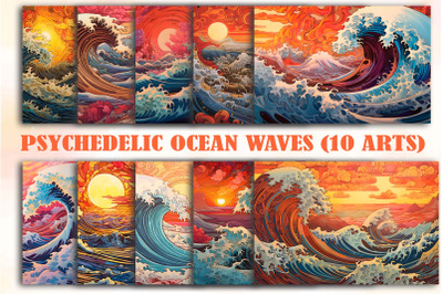Psychedelic Ocean Waves Arts Bundle