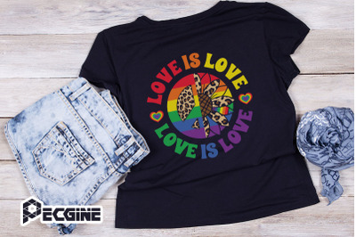 Love Is Love Peace Sign LGBT