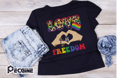 LOVE Freedom LGBT Flag