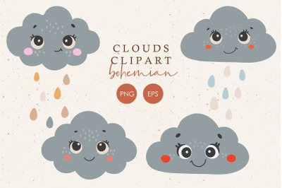Abstract clouds clipart, Emotions clipart, Clouds clipart