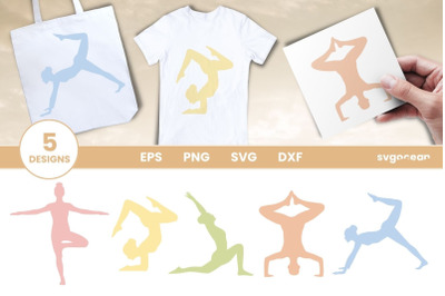 Yoga Svg Bundle | Clipart | Silhouette | Cut Files