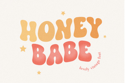 Honey Babe Groovy Retro Font