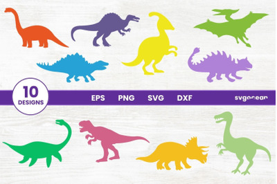 Dinosaurs Svg Bundle | Clipart | Silhouette | Cut Files