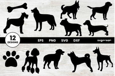 Dog Svg Bundle | Clipart | Silhouette | Cut Files