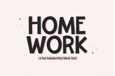 Homework - Handwritten Block Font