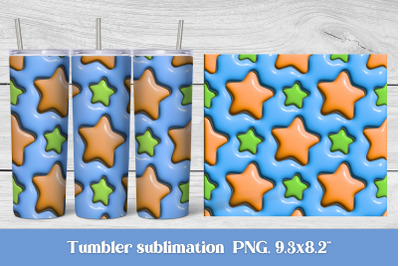 3d puff star sublimation tumbler | 3d tumbler wrap