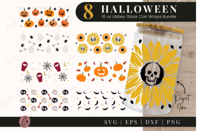 Halloween SVG Bundle - 16oz Glass Wrap