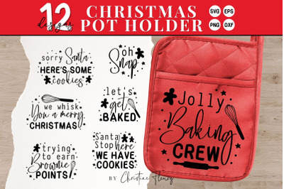 Christmas Potholder SVG Bundle