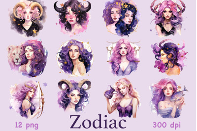 Zodiac Girls Clipart | Astrological Signs