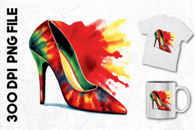 Juneteenth High Heels Watercolor Splash