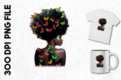 Black Girl Juneteenth Butterflies