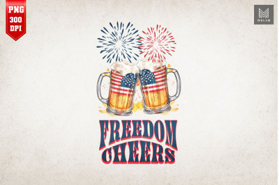 Freedom Cheers Beer Lover 4th of July