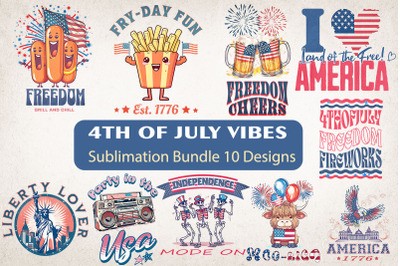 4th Of July Vibes Sublimation Bundle