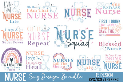 Nurse SVG Design Bundle SVG,DXF,EPS,PNG