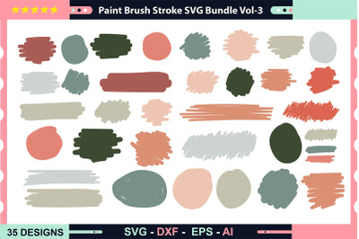 Paint Brush Stroke SVG Bundle Vol-3