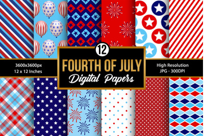 Happy Fourth of July Digital Papers