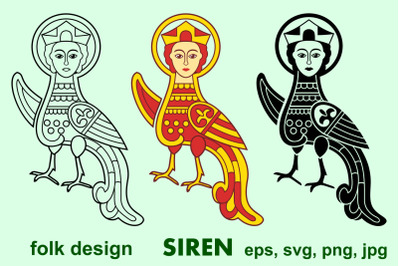 Siren Folk Design svg